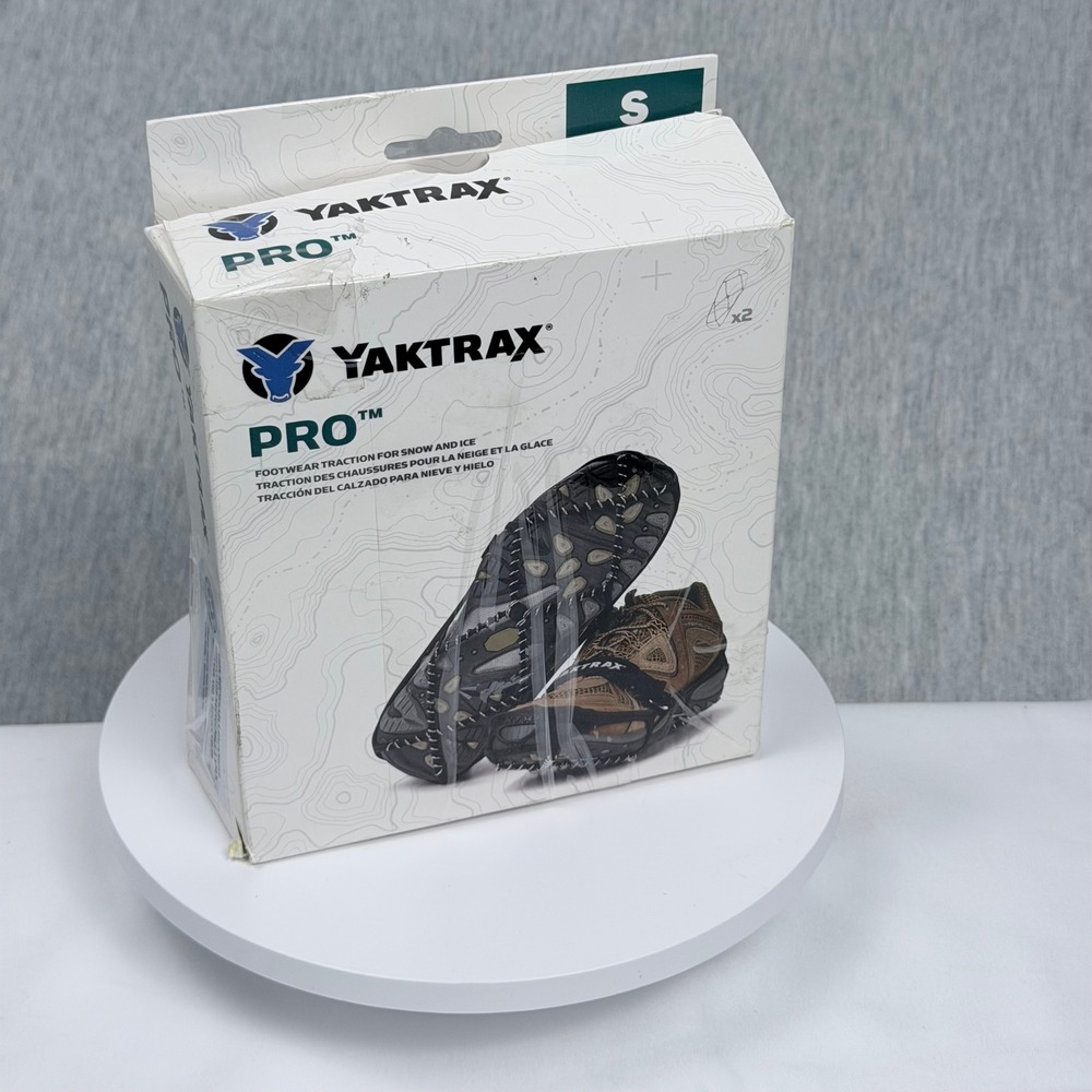 Yaktrax Pro Traction Cleats for Snow and Ice Black Size Small New in Box
